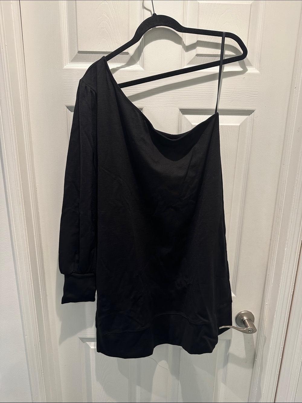 Free People Black One-Shoulder Women's Top Size XL NWT